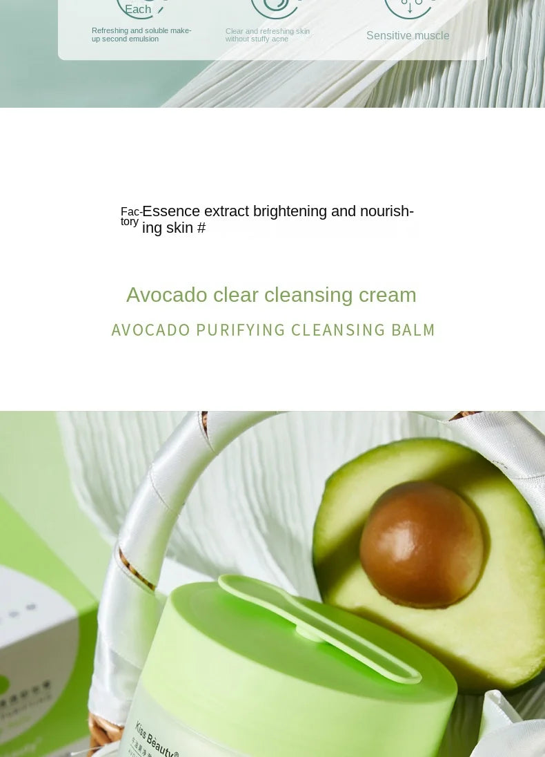 Kiss Beauty Korean Skincare Avocado Cleansing Balm